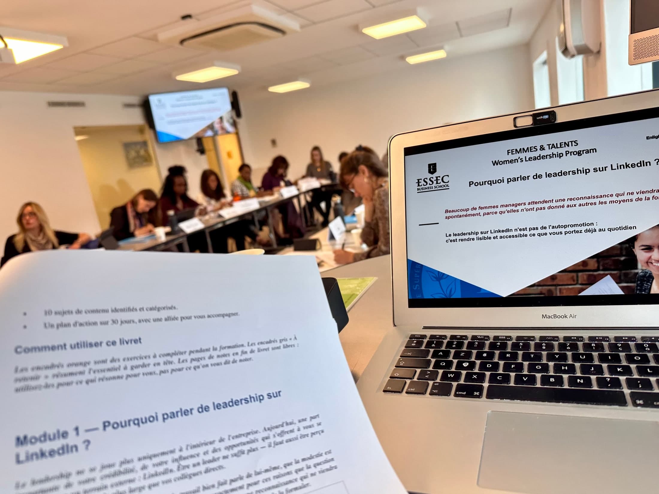 Formation sur le leadership féminin et LinkedIn à l’ESSEC Executive Education